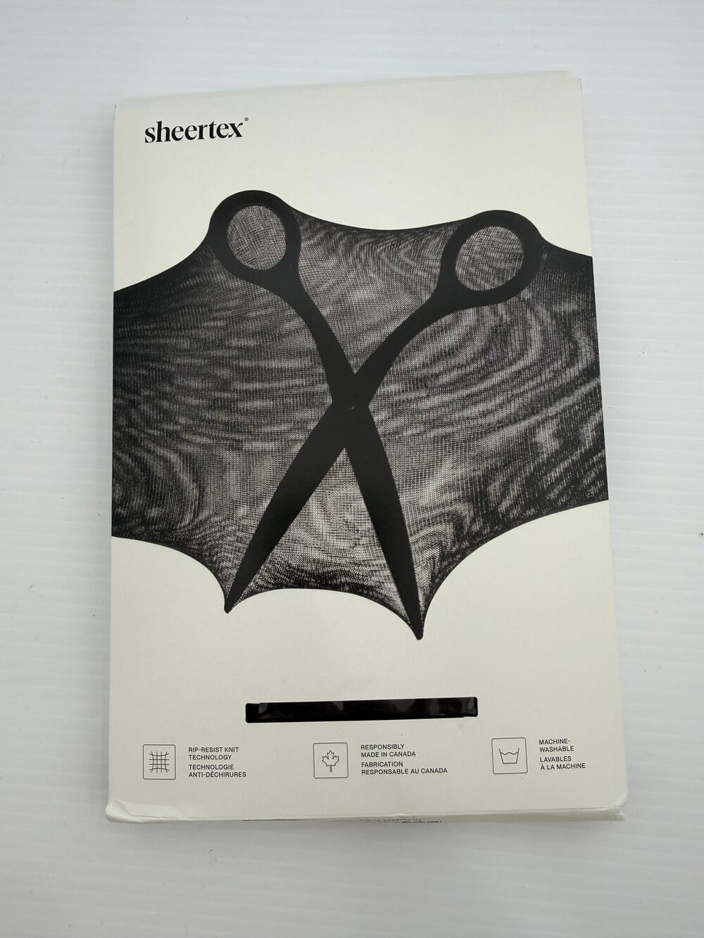 Sheertex Tights Sz XL Control Top Sheer Rip Resist Black New